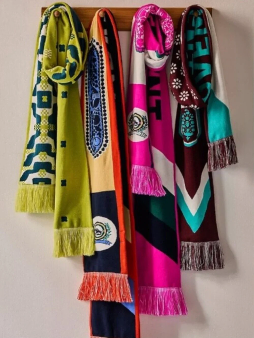 Free People Movement Big League Reversible Scarf Pink Graphic Logo Colorblock